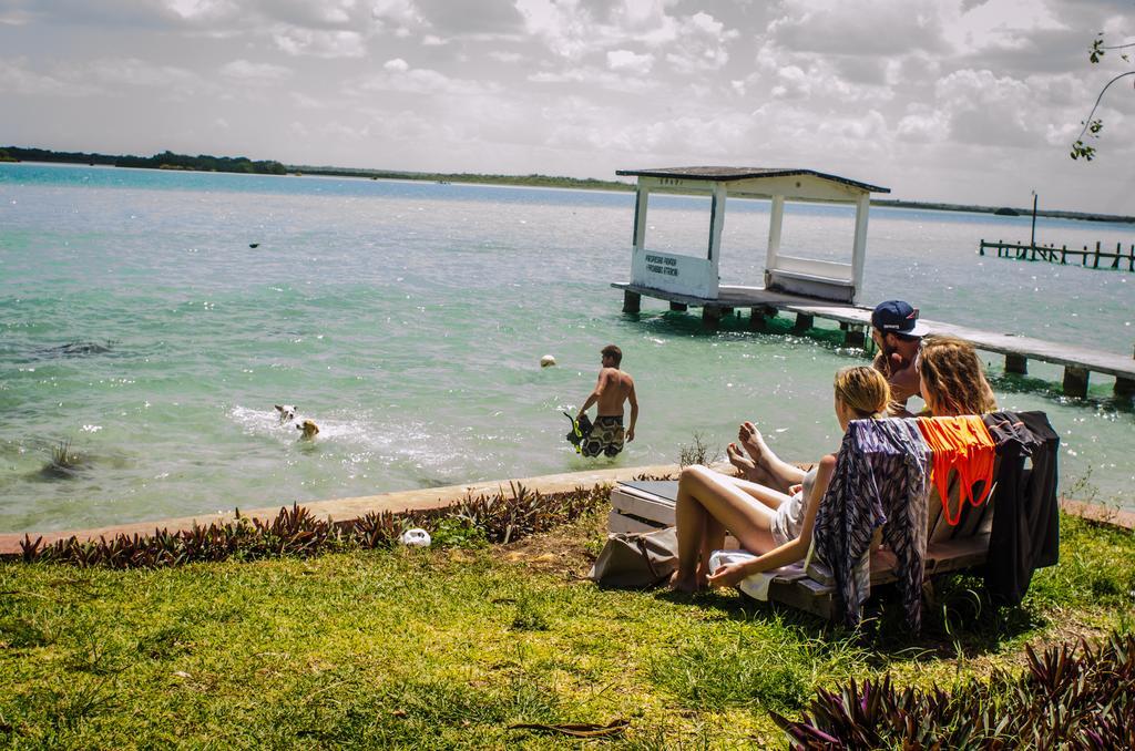 Bacalar Casa Lahar Hostel Bagian luar foto